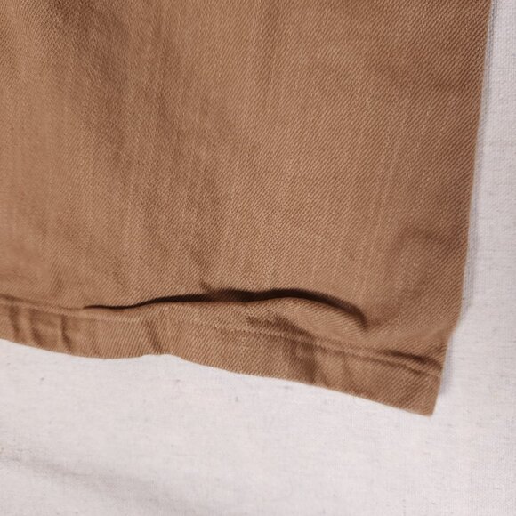 Tunnel Vision Patchwork Jeans Womens Medium Green Tan Flare Skater Streetware - Picture 13 of 14